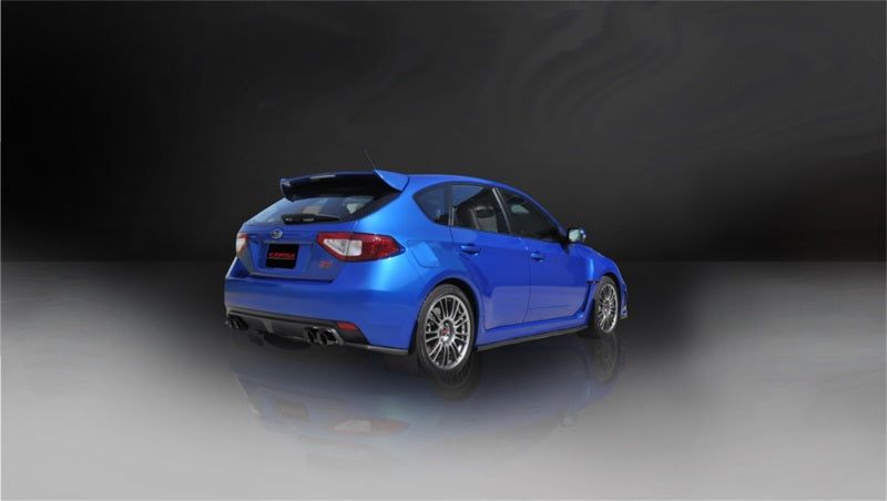 Corsa 08-13 Subaru Impreza Hatchback STI 2.5L Turbo Manual Black Sport Cat-Back Exhaust - DTX Performance