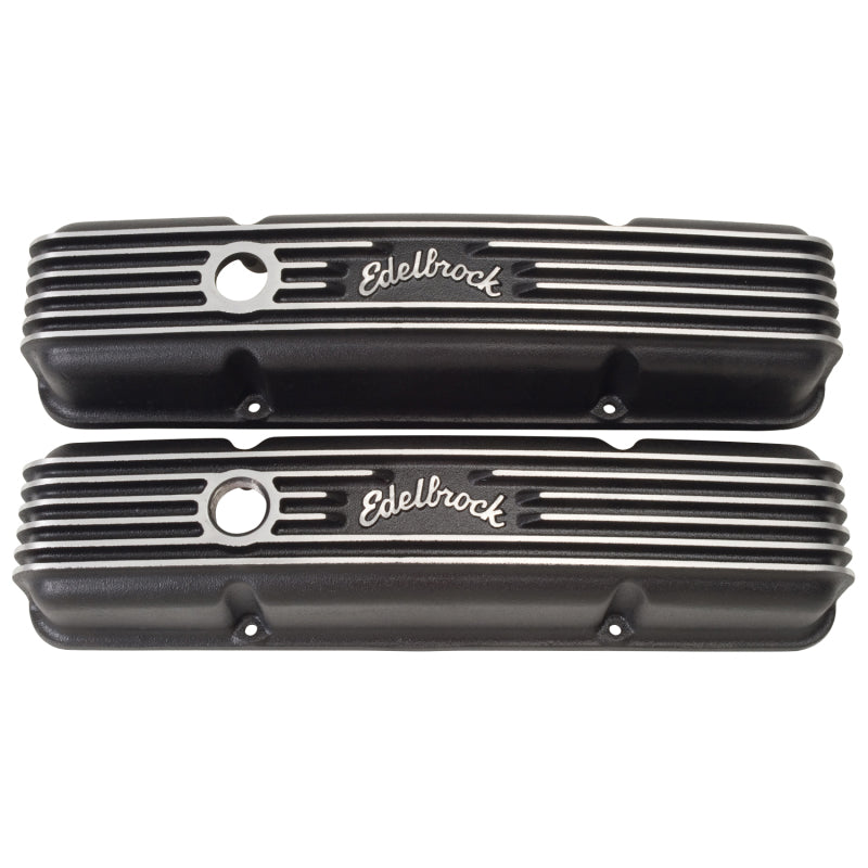 Edelbrock Valve Cover Classic Series Chevrolet 1959-1986 262-400 CI V8 Black - DTX Performance