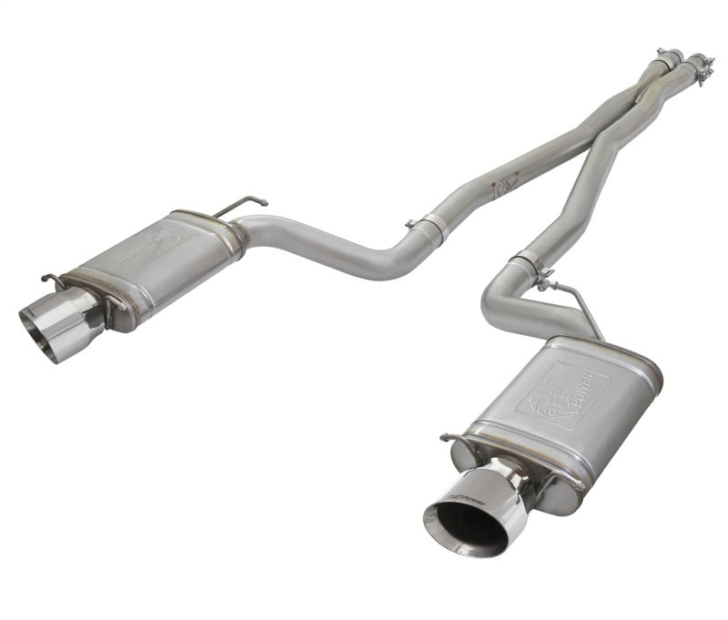 aFe Mach Force-Xp 3in CB Stainless Steel Dual Exhaust System w/Polished Tips 09-15 Cadillac CTS-V - DTX Performance