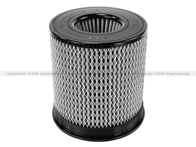 aFe MagnumFLOW Air Filter Pro DRY S 6in Flange x 8 1/8in Base/Top (INV) x 9in H - DTX Performance