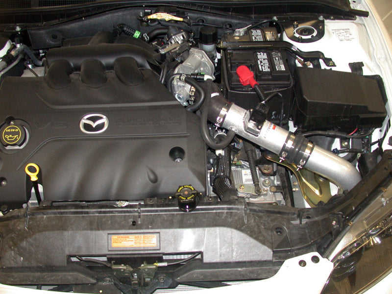 K&N 03 Mazda 6 V6-3.0L Silver Short Ram Typhoon Intake - DTX Performance