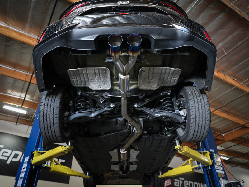 aFe Takeda 2.5in 304 SS Cat-Back Exhaust System w/ Blue Tips 17-20 Honda Civic Si Sedan I4 1.5L - DTX Performance