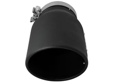 Load image into Gallery viewer, aFe MACHForce XP 5in 304 Stainless Steel Exhaust Tip 5 In x 7 Out x 12L in Bolt On Right - Black - DTX Performance