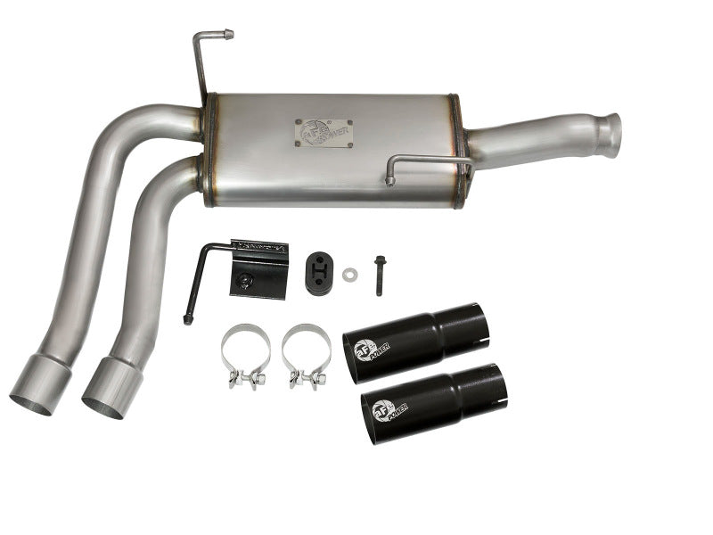 aFe Rebel Series CB Middle-Side Exit SS Exhaust w/ Black Tips 09-16 GM Silverado/Sierra V6/V8 - DTX Performance