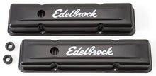 Load image into Gallery viewer, Edelbrock Valve Cover Signature Series Chevrolet 1959-1986 262-400 CI V8 Low Black - DTX Performance