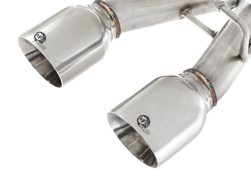 aFe MACHForce XP 2-1/2in SS-304 Cat-Back Exhausts w/ Polished Dual Tips 2008 VW Golf R32 V6-3.2L MKV - DTX Performance