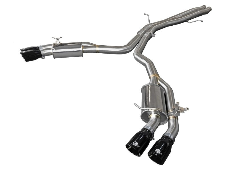 aFe 18-20 Audi RS5 Coupe MACH Force-Xp 3in to 2.5in 304 SS Axle-Back Exhaust System (Quad Black Tip) - DTX Performance