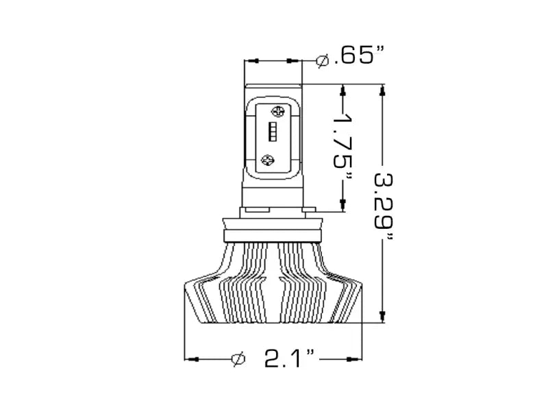 Oracle H8 4000 Lumen LED Headlight Bulbs (Pair) - 6000K - DTX Performance