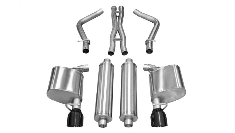 Corsa 11-13 Chrysler 300 R/T 5.7L V8 Black Sport Cat-Back Exhaust - DTX Performance