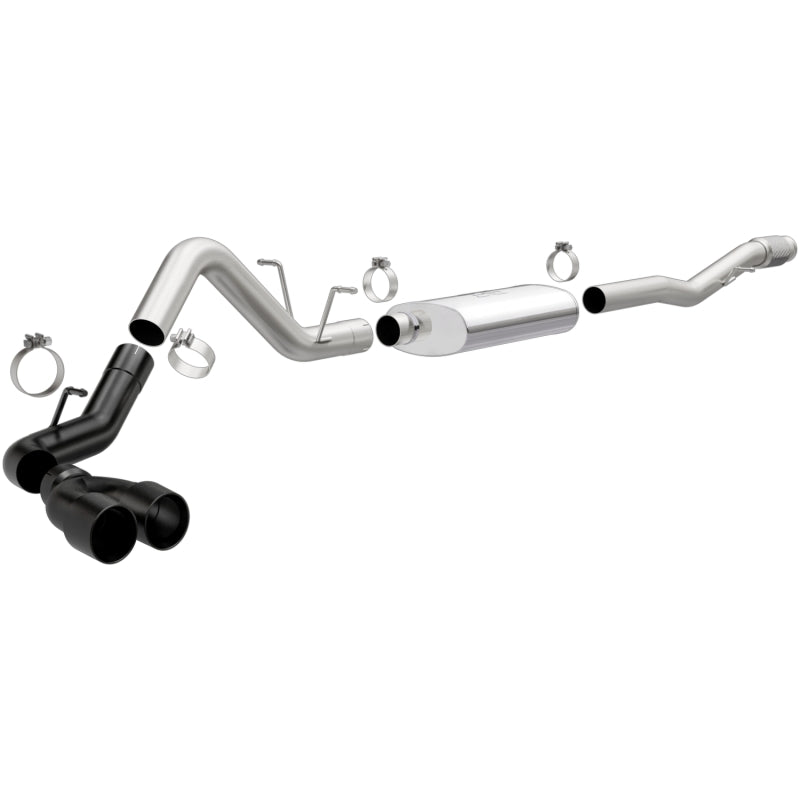 MagnaFlow CatBack 14-18 GMC Sierra 1500 V8-6.2L Polished Stainless Exhaust w/ Black Coated Tips - DTX Performance