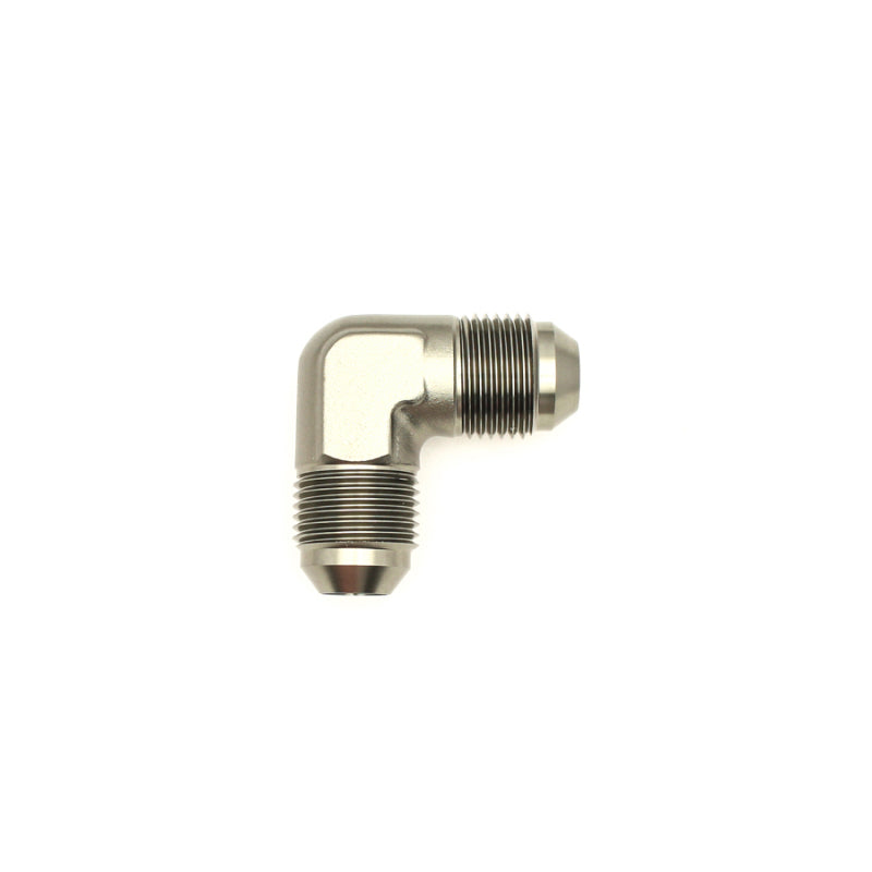 DeatschWerks 8AN Male Flare To 8AN Male Flare 90-Degree Coupler Fitting - DTX Performance