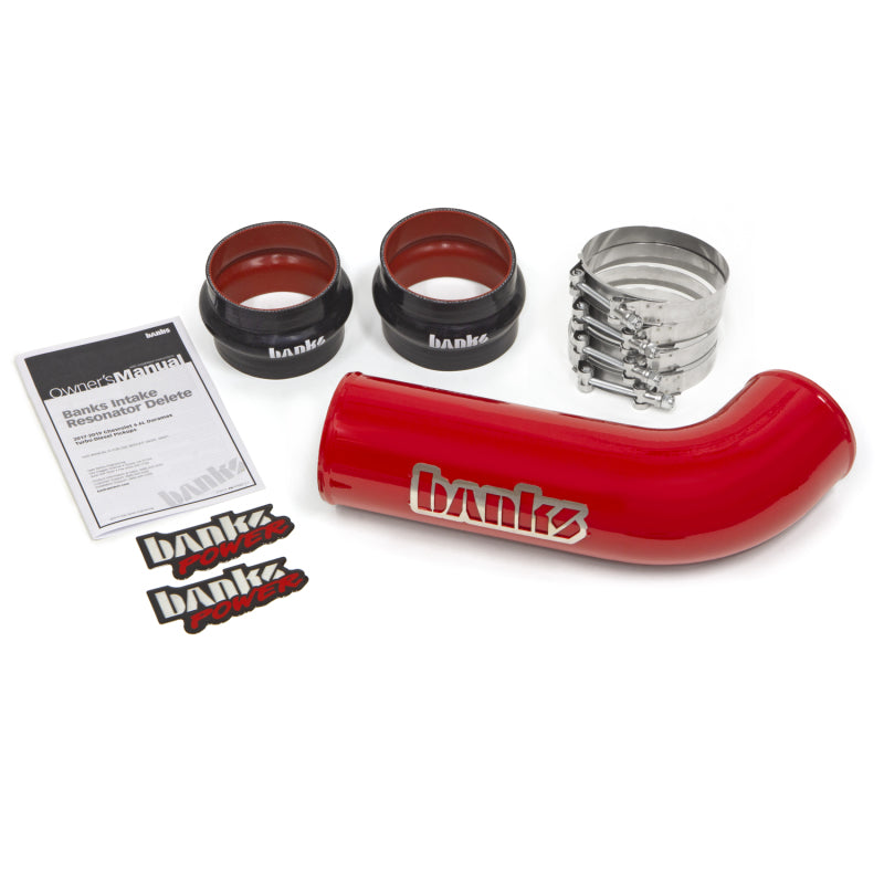 Banks Power 17-19 GM 2500/3500 6.6L L5P Intake Resonator Delete System - Red - DTX Performance