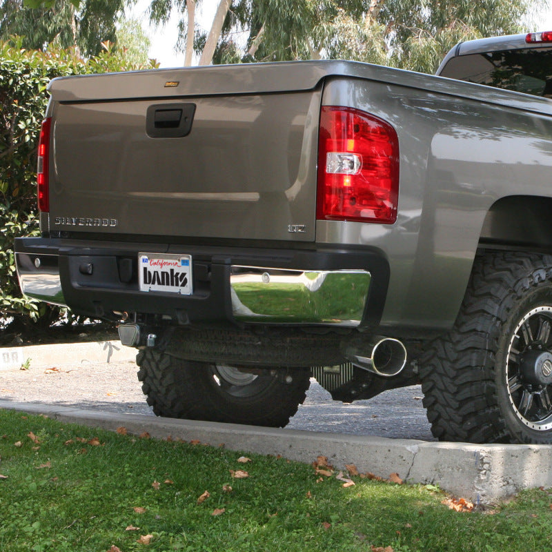 Banks Power 07-10 Chevy 6.6L LMM ECSB-CCLB Monster Exhaust System - SS Single Exhaust w/ Chrome Tip - DTX Performance