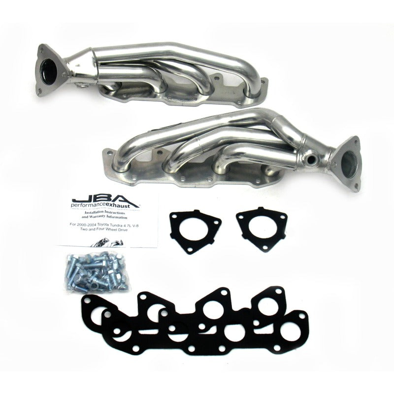 JBA 00-04 Toyota 4.7L V8 1-1/2in Primary Silver Ctd Cat4Ward Header - DTX Performance