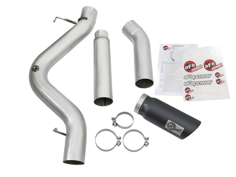 aFe Atlas Exhaust 5in DPF-Back Aluminized Steel w/ Black Tips 16-17 GM Diesel Truck V8-6.6L (td) - DTX Performance