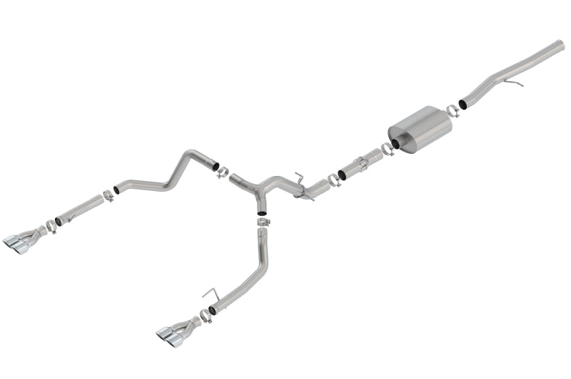 Borla 19 Chevrolet Silverado/GMC Sierra 1500 6.2L SS ATAK Catback Exhaust - Square Chrome Tips - DTX Performance