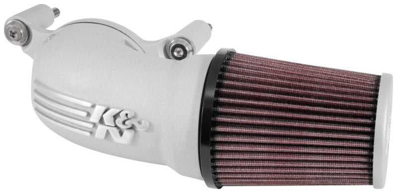 K&N 01-17 Harley Davidson Softail / Dyna FI Performance Air Intake System Silver - DTX Performance