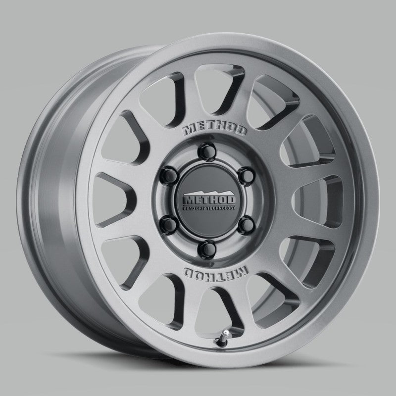 Method MR703 17x8.5 0mm Offset 5x5 71.5mm CB Gloss Titanium Wheel - DTX Performance