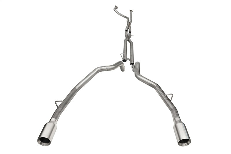 Corsa 21-22 Dodge Ram TRX Crew Cab Baja Catback Exhaust Dual Rear Satin Tip - DTX Performance