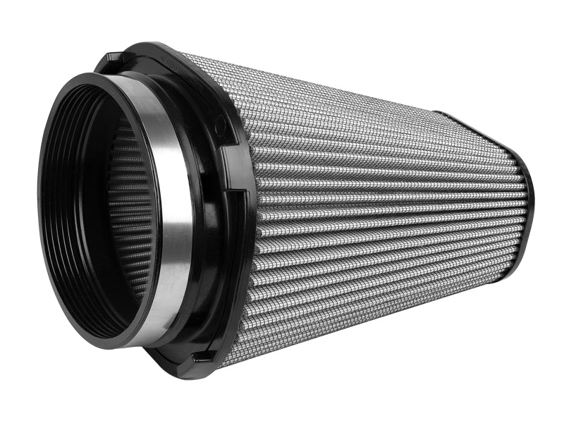 aFe MagnumFLOW Pro Dry S Air Filter (7.5x5.5in) F x (9x7in) B x (5.75x3.75in) T (Carbon) x 10in H - DTX Performance