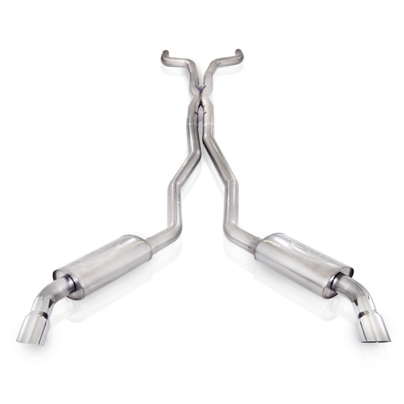 Stainless Works 2010-15 Camaro 6.2L 3in Exhaust X-Pipe Chambered Turbo Mufflers Polished Tips - DTX Performance