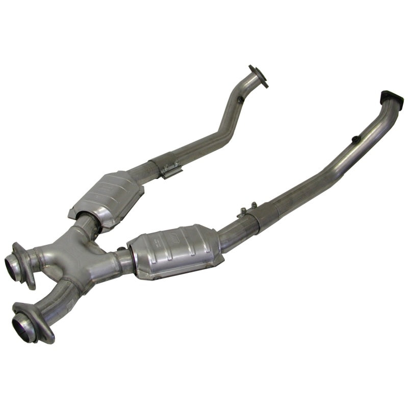 BBK 96-98 Mustang 4.6 GT High Flow X Pipe With Catalytic Converters - 2-1/2 - DTX Performance