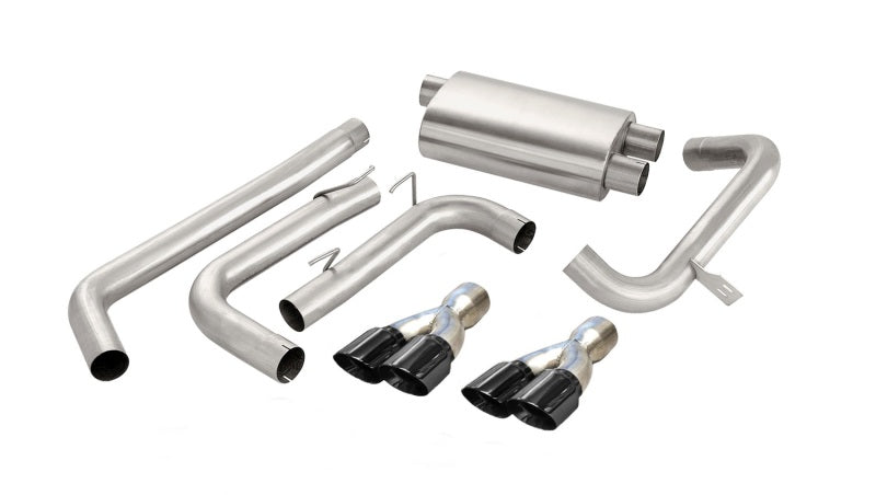 Corsa 98-02 Chevrolet Camaro Convertible Z28 5.7L V8 LS1 Black Tip Sport Cat-Back Exhaust - DTX Performance