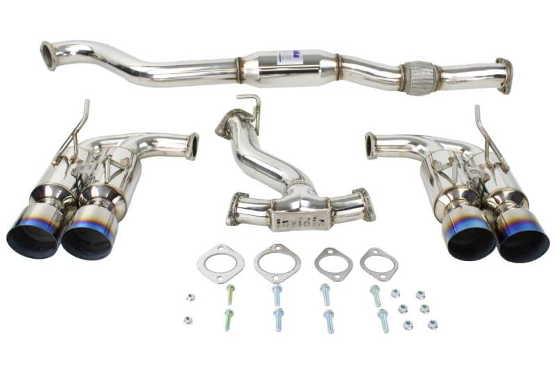 Invidia 08-14 Subaru WRX Hatchback Gemini Single Layer Titanium Tip Cat-back Exhaust - DTX Performance