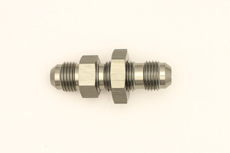 DeatschWerks 6AN Male Flare To 6AN Male Flare Bulkhead Adapter (Incl. Nut) - DTX Performance