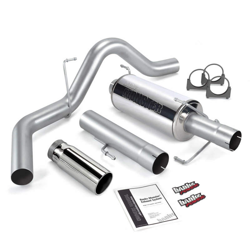 Banks Power 04-07 Dodge 5.9L 325Hp SCLB/CCSB Monster Exhaust Sys - SS Single Exhaust w/ Chrome Tip - DTX Performance