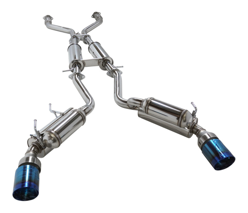 HKS 09+ 370z Dual Hi-Power Titanium Tip Catback Exhaust (requires removal of emissions canister shie - DTX Performance