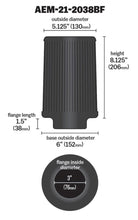 Load image into Gallery viewer, AEM 3 inch x 8 inch DryFlow Air Filter - DTX Performance