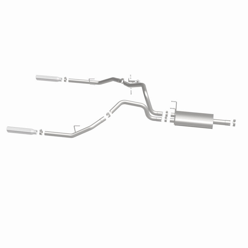 Magnaflow 09-13 Dodge Ram 1500 V6 3.6L Dual Spilt Rear Exit Polished Stainless C/B Perf Exhaust - DTX Performance