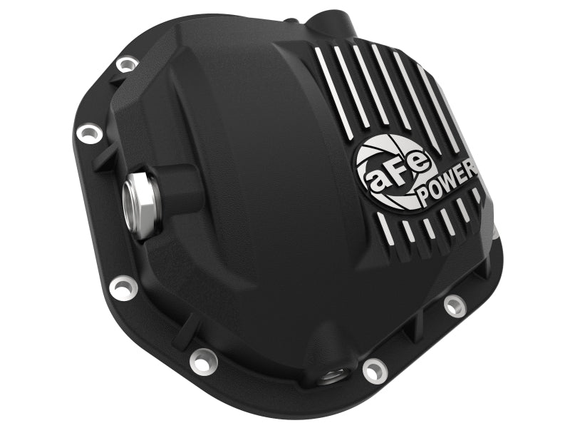 aFe Pro Series Front Diff Cover Black w/ Machined Fins 17-21 Ford Trucks (Dana 60) w/ Gear Oil - DTX Performance