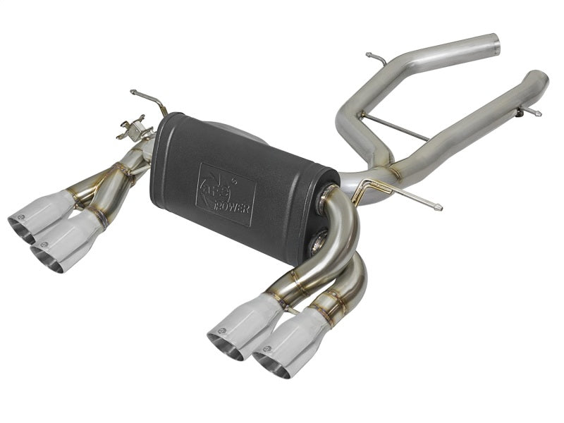 aFe MACH Force-Xp 2-1/2in SS Axle Back Exhaust w/Polished Tips 15+ BMW M3/M4 (F80/F82) L6 3.0L (tt) - DTX Performance