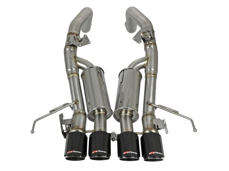 aFe MACH Force-Xp Axle-Back Exhaust System w/ Carbon Fiber Tips Chevrolet Corvette (C7) 14-19 6.2L - DTX Performance