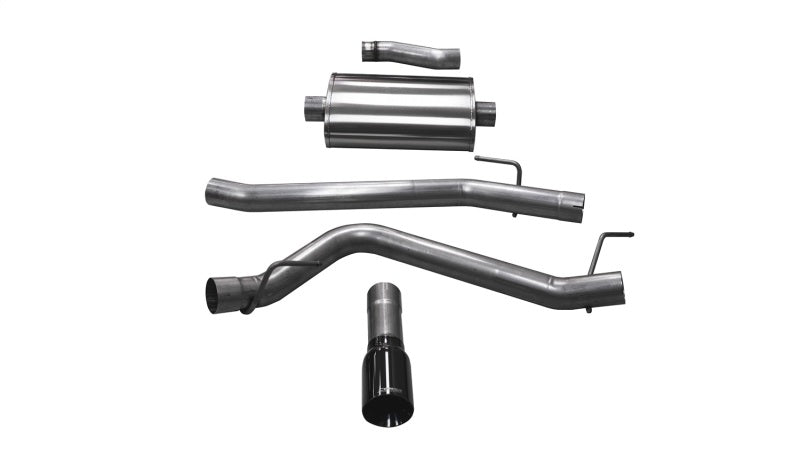 Corsa 2020 Jeep Gladiator JT 3.6L, Single Side Exit Cat-Back Exhaust System w/ Single 4in Black Tip - DTX Performance