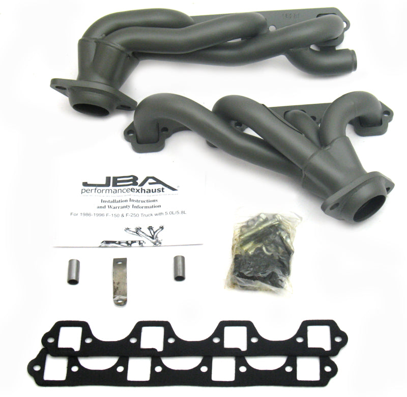 JBA 87-96 Ford F-150 5.8L SBF 1-5/8in Primary Ti Ctd Cat4Ward Header - DTX Performance