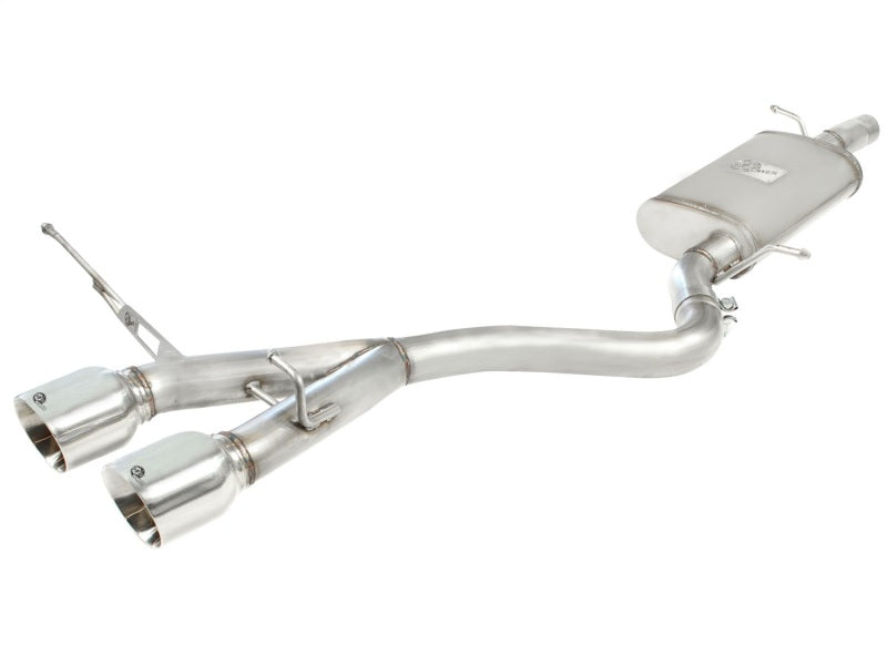 aFe MACHForce XP 2-1/2in SS-304 Cat-Back Exhausts w/ Polished Dual Tips 2008 VW Golf R32 V6-3.2L MKV - DTX Performance