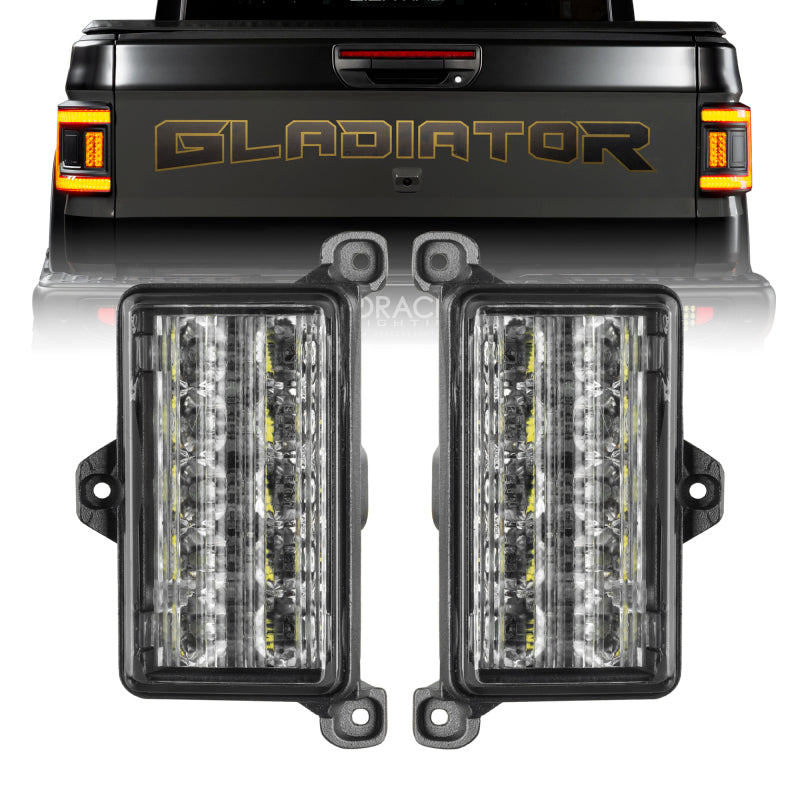 Oracle Lighting Jeep Gladiator JT Dual Function Reverse LED Module Flush Tail Light - Amber/White - DTX Performance