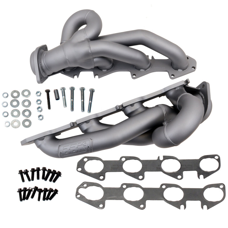 BBK 14-18 GM Truck 5.3/6.2 1 3/4in Shorty Tuned Length Headers - Titanium Ceramic - DTX Performance