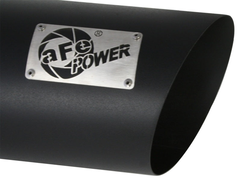 aFe MACHForce XP Exhausts Tips SS-304 EXH Tip 4In x 7Out x 18L Bolt-On (blk) - DTX Performance