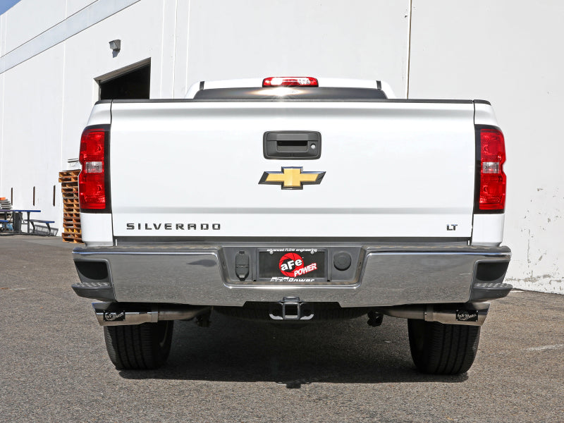 aFe Gemini XV 3in 304SS CB Exhaust w/ Cutout 14-19 GM Trucks 4.3/5.3L w/ Pol Tips - CrewCab/Extended - DTX Performance