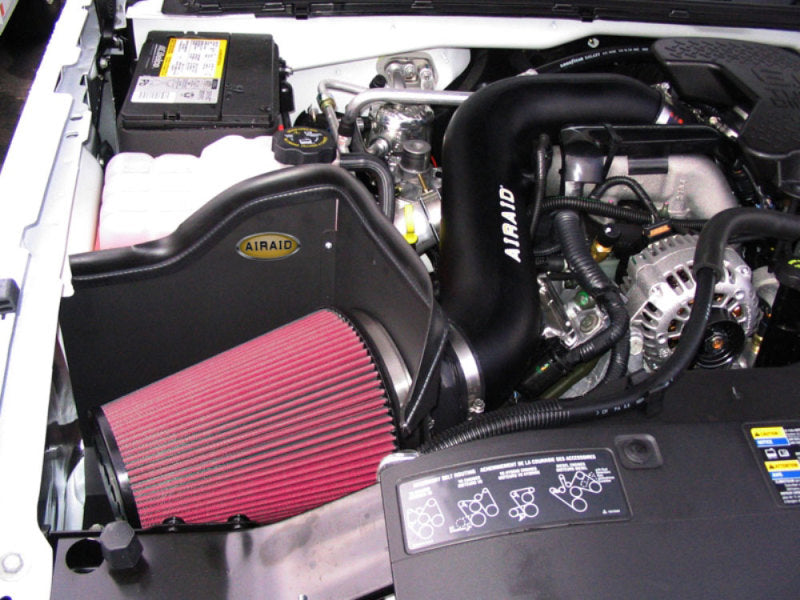 Airaid 2005 Chevy HD Duramax 6.6L (Tall Hood Only) CAD Intake System w/ Tube (Dry / Red Media) - DTX Performance