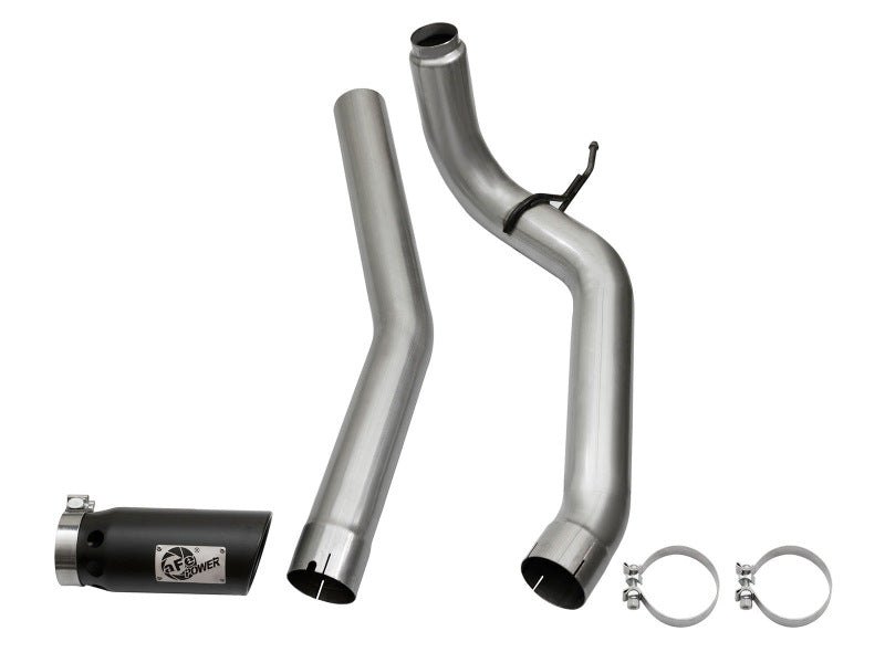 aFe LARGE Bore HD DPF-Back SS Exhaust w/ Black Tip 2016 Nissan Titan XD V8-5.0L (td) - DTX Performance