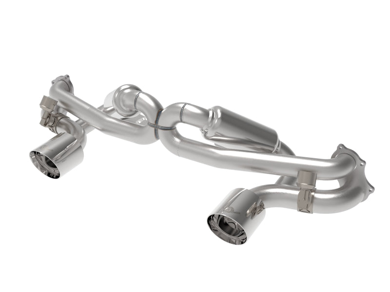 aFe MACHForce XP 2.25in-2.5in 304SS Exhaust Cat-Back 20-22 Porsche Cayman GT4 (718) - Polished Tips - DTX Performance