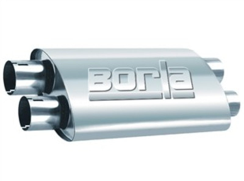 Borla Universal ProXS Muffler - Oval Dual/Dual Inlet/Outlet 2.5in Tubing 19inx4inx9.5in Case - DTX Performance