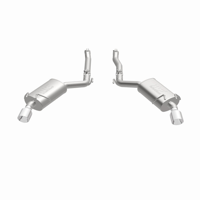 MagnaFlow Axle-Back Stainless Dual Split 4in Polished Tips 10-15 Chevrolet Camaro Convert. 3.6L V6 - DTX Performance