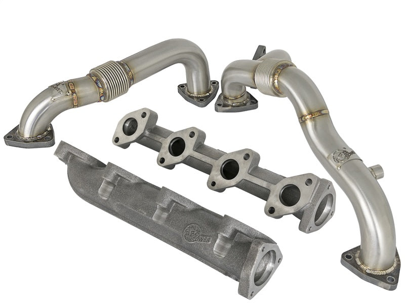 aFe Twisted Steel Power Package Up-Pipes / Manifold 08-10 Ford Diesel Trucks V8 6.4L (td) - DTX Performance