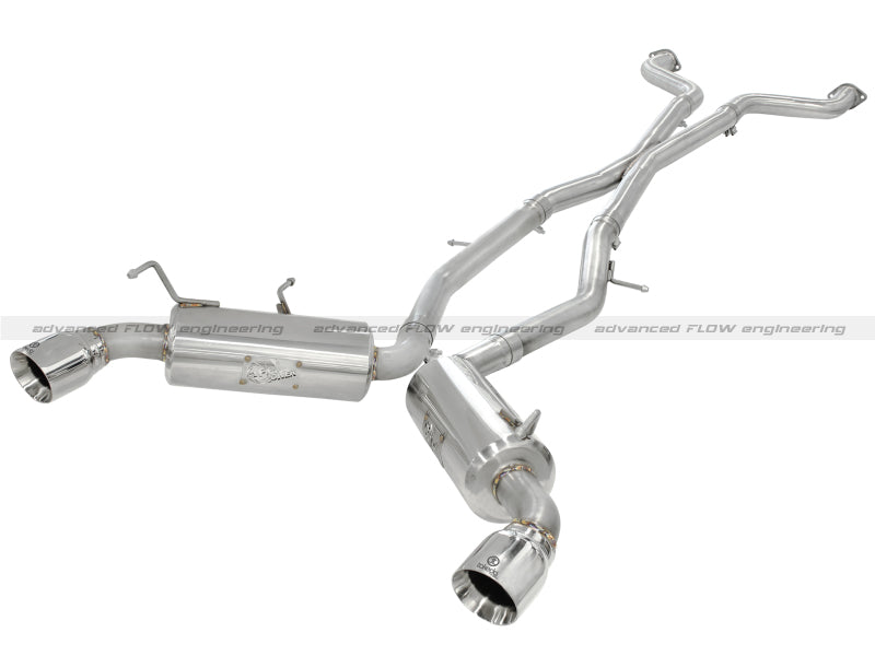 aFe Takeda 2.5inch SS Exhaust Cat-Back 09-13 Nissan 370Z V6 3.7L Polished Tips - DTX Performance